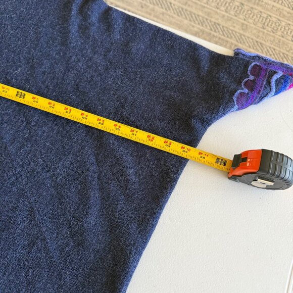 Qinti Peru Baby Alpaca Wool Cowl Neck Knit Poncho Sweater Womens OS - Picture 10 of 11